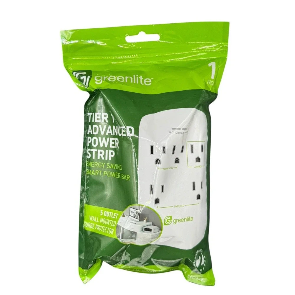 NEW‎ Greenlite 5 Outlet Advanced Power Strip Tier 1 - Energy-Saving